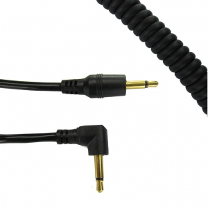 CC0210- Coil Cord for Scanners 3.5 Straight to 3.5 Right Angle